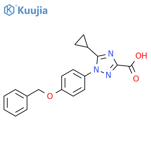 1-4-(benzyloxy)phenyl-5-cyclopropyl-1H-1,2,4-triazole-3-carboxylic acid structure