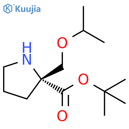 tert-butyl 2-(propan-2-yloxy)methylpyrrolidine-2-carboxylate structure