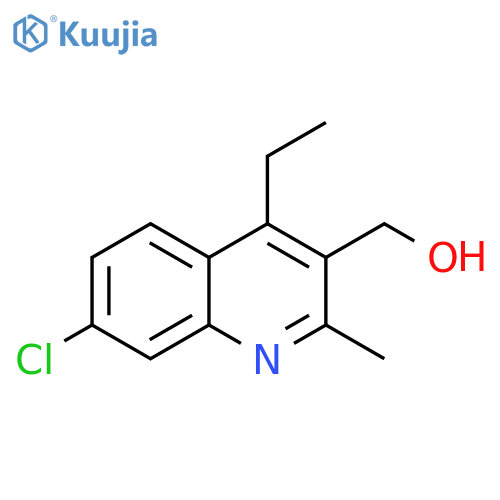 (7-chloro-4-ethyl-2-methylquinolin-3-yl)methanol structure