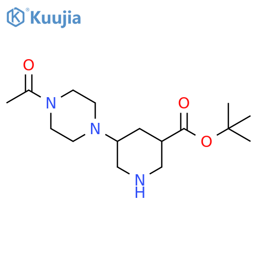 tert-butyl 5-(4-acetylpiperazin-1-yl)piperidine-3-carboxylate structure
