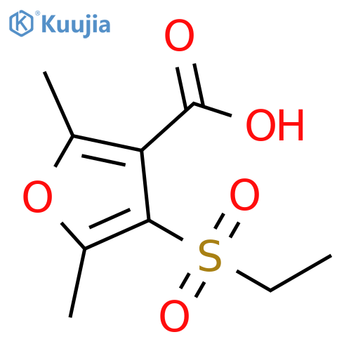 4-(ethanesulfonyl)-2,5-dimethylfuran-3-carboxylic acid structure