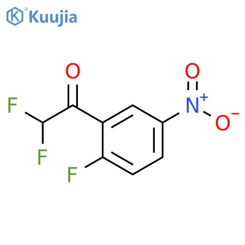 2,2-difluoro-1-(2-fluoro-5-nitrophenyl)ethan-1-one structure