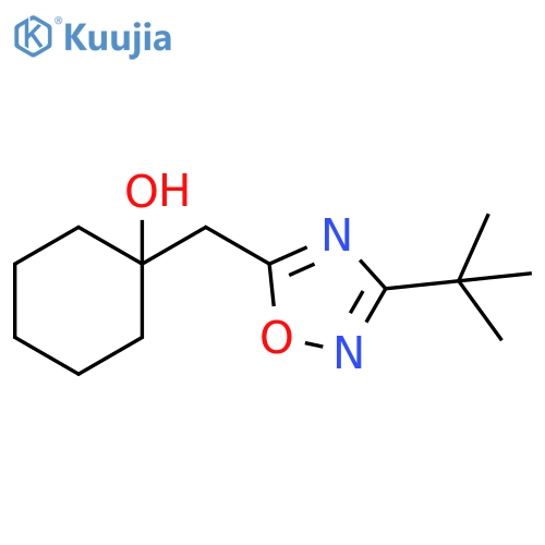 1-(3-tert-butyl-1,2,4-oxadiazol-5-yl)methylcyclohexan-1-ol structure