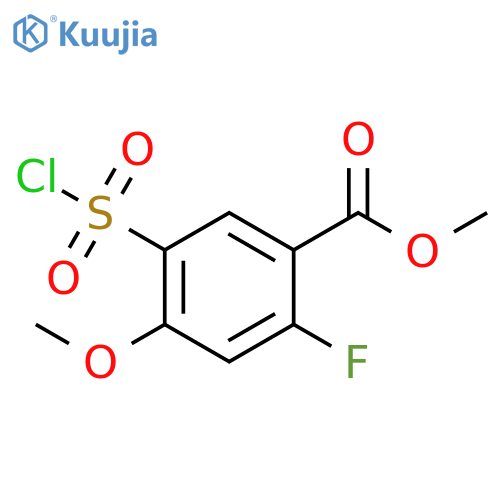 methyl 5-(chlorosulfonyl)-2-fluoro-4-methoxybenzoate structure