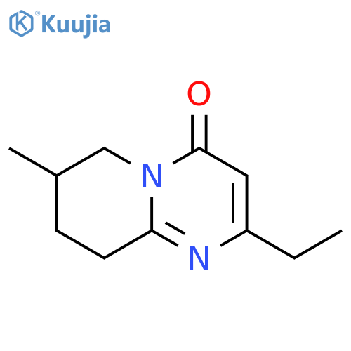 2-ethyl-7-methyl-4H,6H,7H,8H,9H-pyrido1,2-apyrimidin-4-one structure