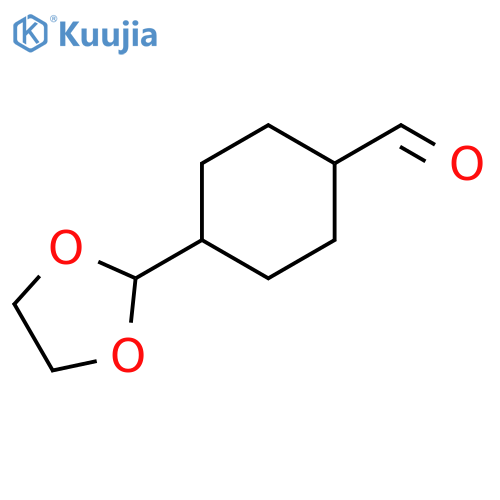 4-(1,3-dioxolan-2-yl)cyclohexane-1-carbaldehyde structure