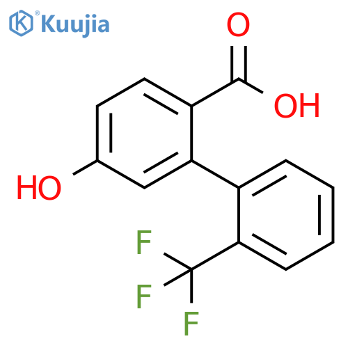 4-hydroxy-2-2-(trifluoromethyl)phenylbenzoic acid structure