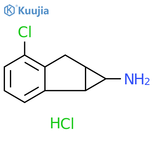 5-chloro-1H,1aH,6H,6aH-cyclopropaainden-1-amine Hydrochloride structure