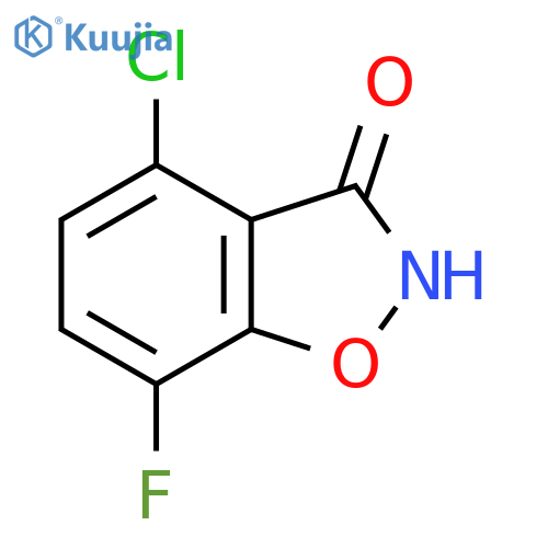 4-chloro-7-fluoro-1,2-benzoxazol-3-ol structure