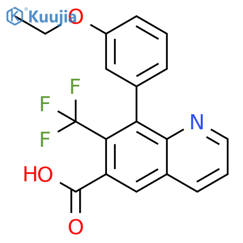 6-Quinolinecarboxylic acid, 8-(3-ethoxyphenyl)-7-(trifluoromethyl)- structure