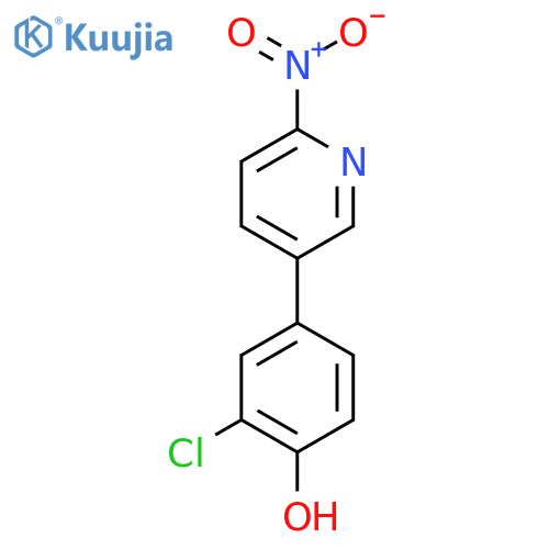 2-Chloro-4-(6-nitropyridin-3-yl)phenol structure