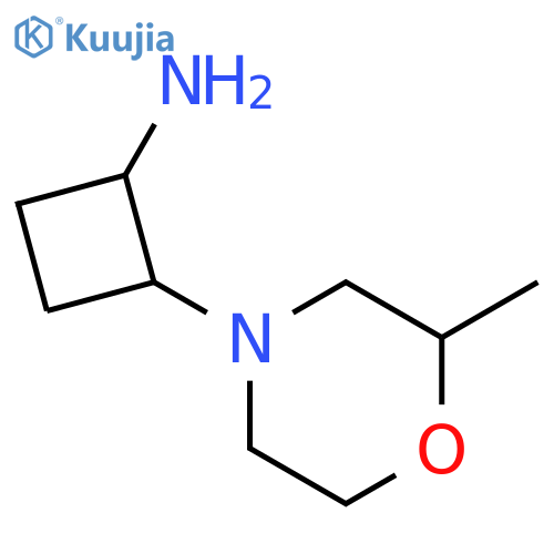 2-(2-Methylmorpholin-4-yl)cyclobutan-1-amine structure