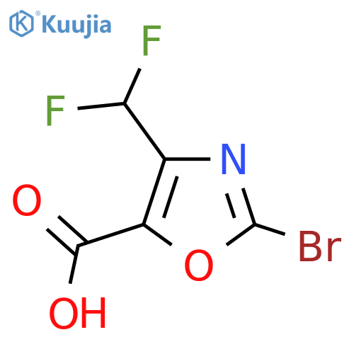 2-Bromo-4-(difluoromethyl)-1,3-oxazole-5-carboxylic acid structure