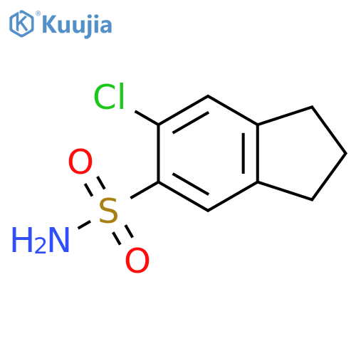 6-chloro-2,3-dihydro-1H-indene-5-sulfonamide structure