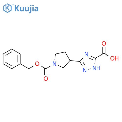 3-{1-(benzyloxy)carbonylpyrrolidin-3-yl}-1H-1,2,4-triazole-5-carboxylic acid structure
