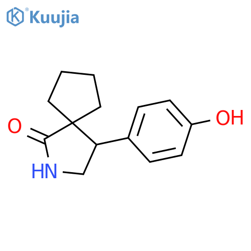 2-Azaspiro[4.4]nonan-1-one, 4-(4-hydroxyphenyl)- structure