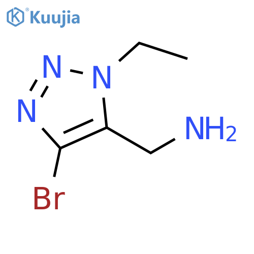 (4-bromo-1-ethyl-1H-1,2,3-triazol-5-yl)methanamine structure