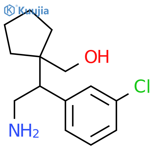 {1-2-amino-1-(3-chlorophenyl)ethylcyclopentyl}methanol structure
