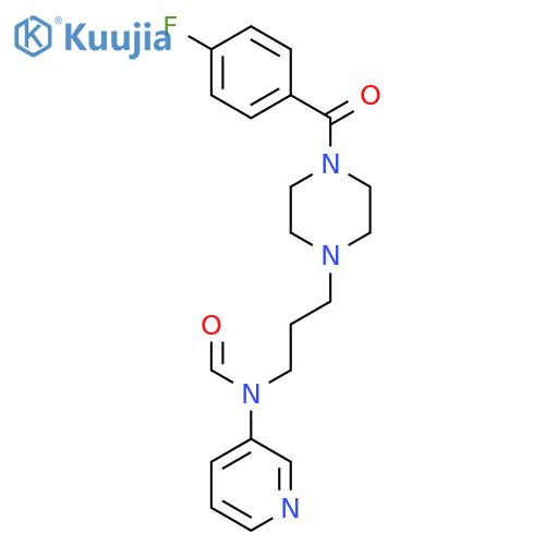 1-PIPERAZINEPROPANAMINE, 4-(4-FLUOROBENZOYL)-N-FORMYL-N-3-PYRIDINYL- structure