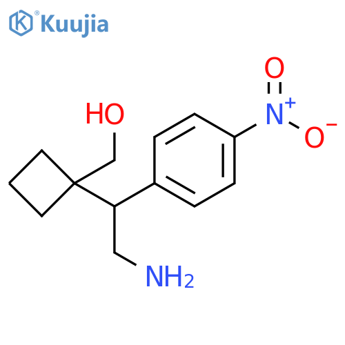{1-2-amino-1-(4-nitrophenyl)ethylcyclobutyl}methanol structure