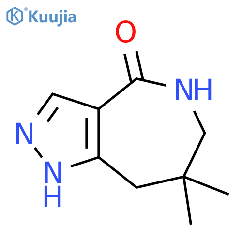 7,7-dimethyl-1H,4H,5H,6H,7H,8H-pyrazolo4,3-cazepin-4-one structure