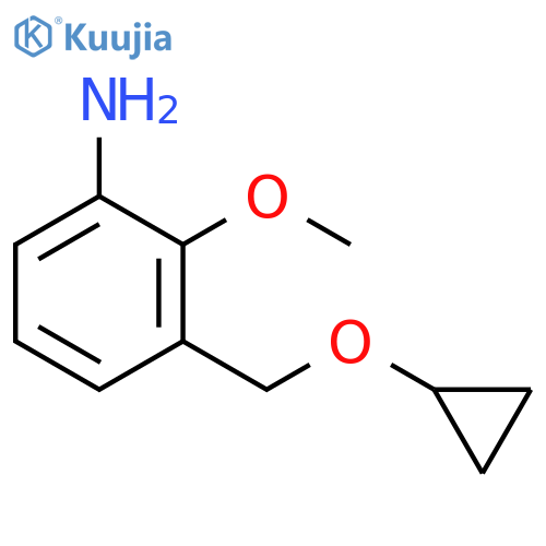 3-(cyclopropoxymethyl)-2-methoxyaniline structure