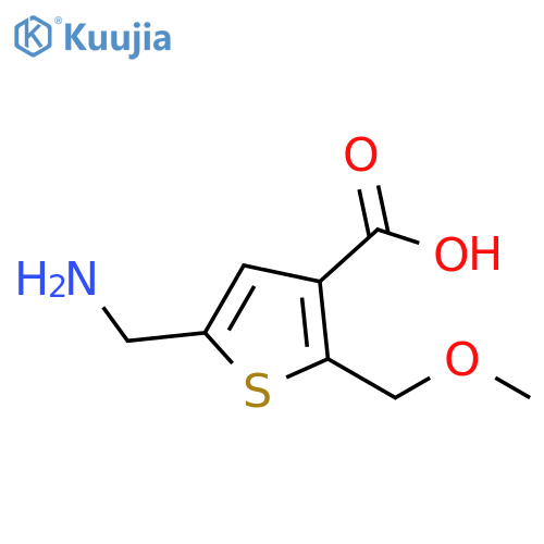 3-Thiophenecarboxylic acid, 5-(aminomethyl)-2-(methoxymethyl)- structure