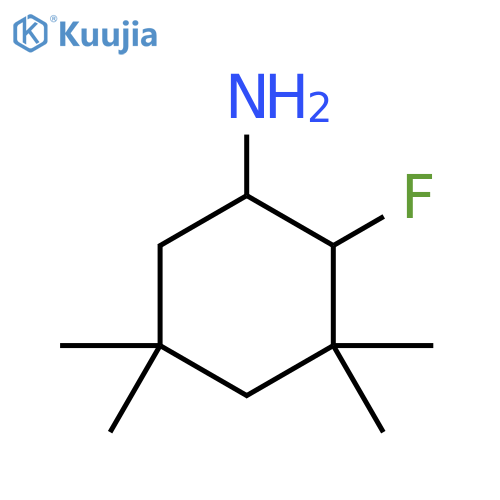 2-fluoro-3,3,5,5-tetramethylcyclohexan-1-amine structure
