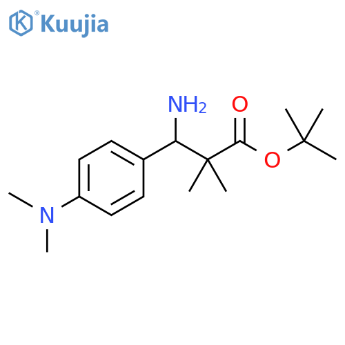 tert-butyl 3-amino-3-4-(dimethylamino)phenyl-2,2-dimethylpropanoate structure