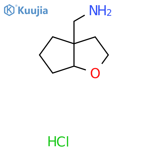{hexahydro-2H-cyclopentabfuran-3a-yl}methanamine hydrochloride structure