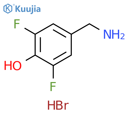 4-(aminomethyl)-2,6-difluorophenol hydrobromide structure