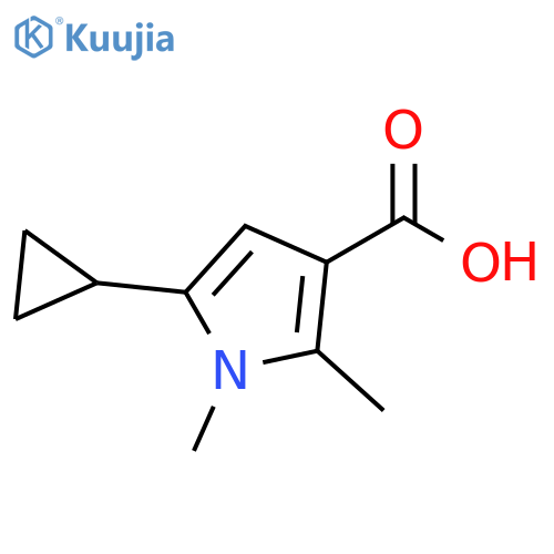 5-cyclopropyl-1,2-dimethyl-1H-pyrrole-3-carboxylic acid structure
