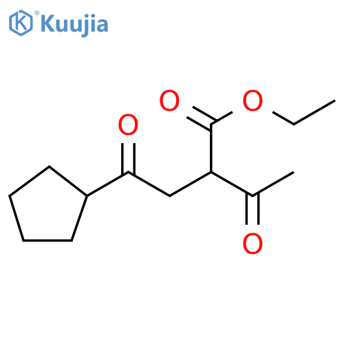 ethyl 2-acetyl-4-cyclopentyl-4-oxobutanoate structure