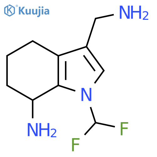 3-(aminomethyl)-1-(difluoromethyl)-4,5,6,7-tetrahydro-1H-indol-7-amine structure