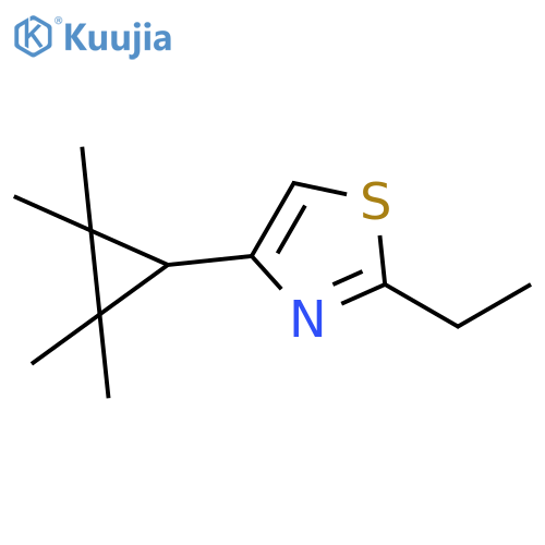 2-ethyl-4-(2,2,3,3-tetramethylcyclopropyl)-1,3-thiazole structure