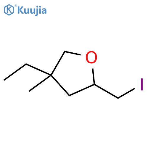 4-ethyl-2-(iodomethyl)-4-methyloxolane structure