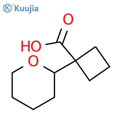 1-(oxan-2-yl)cyclobutane-1-carboxylic acid structure