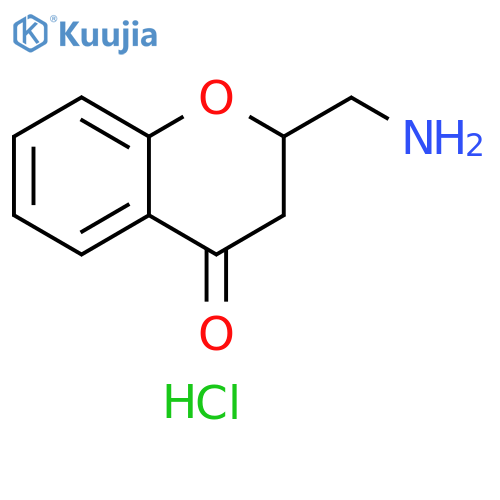 2-(aminomethyl)-3,4-dihydro-2H-1-benzopyran-4-one hydrochloride structure