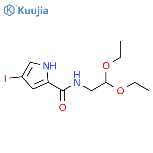N-(2,2-diethoxyethyl)-4-iodo-1H-pyrrole-2-carboxamide structure