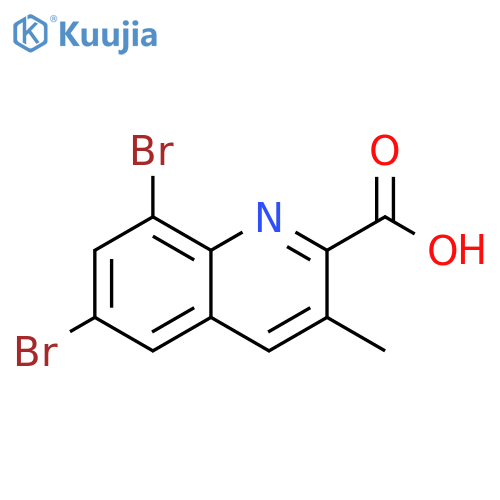 6,8-dibromo-3-methylquinoline-2-carboxylic acid structure
