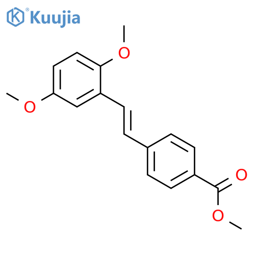 Benzoic acid, 4-[(1E)-2-(2,5-dimethoxyphenyl)ethenyl]-, methyl ester structure