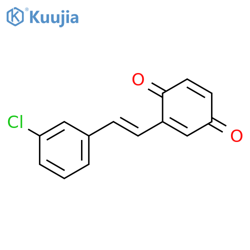 2,5-Cyclohexadiene-1,4-dione, 2-[(1E)-2-(3-chlorophenyl)ethenyl]- structure
