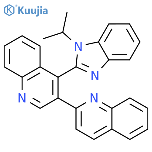 2,3'-Biquinoline, 4'-[1-(1-methylethyl)-1H-benzimidazol-2-yl]- structure