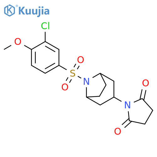 1-[8-(3-chloro-4-methoxyphenyl)sulfonyl-8-azabicyclo[3.2.1]octan-3-yl]pyrrolidine-2,5-dione structure