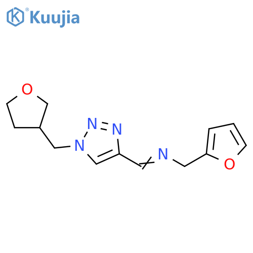 (Z)-(furan-2-yl)methyl({1-(oxolan-3-yl)methyl-1H-1,2,3-triazol-4-yl}methylidene)amine structure