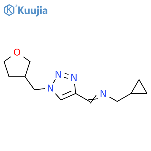 (Z)-(cyclopropylmethyl)({1-(oxolan-3-yl)methyl-1H-1,2,3-triazol-4-yl}methylidene)amine structure
