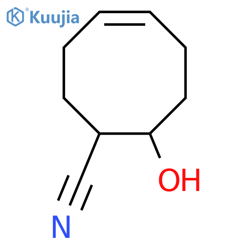 (4Z)-8-hydroxycyclooct-4-ene-1-carbonitrile structure