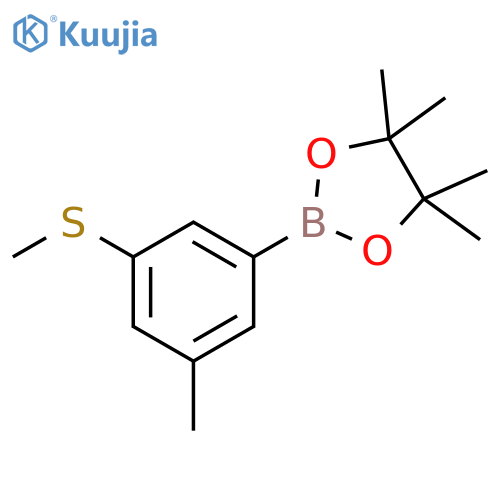 4,4,5,5-Tetramethyl-2-(3-methyl-5-(methylthio)phenyl)-1,3,2-dioxaborolane structure