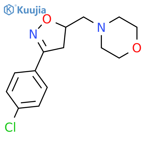 Morpholine, 4-[[3-(4-chlorophenyl)-4,5-dihydro-5-isoxazolyl]methyl]- structure
