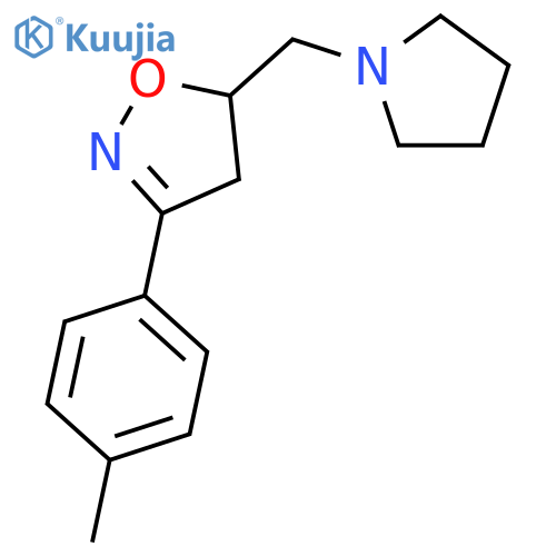 Isoxazole, 4,5-dihydro-3-(4-methylphenyl)-5-(1-pyrrolidinylmethyl)- structure